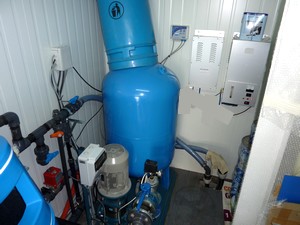 Station de recyclage d'eau avec ozonation